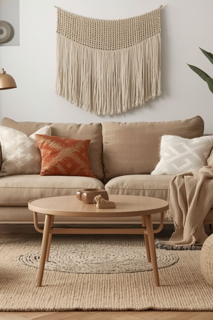 Layer Warm Textures For A Cozy Boho Living Room