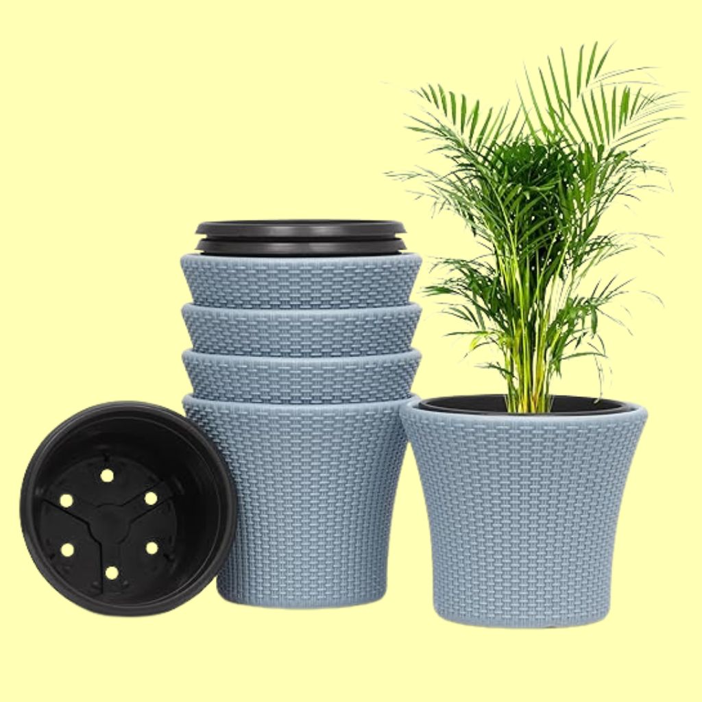 self-watering planter for indoor plants