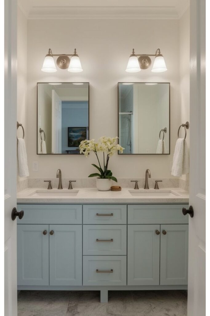light blue vanity bathroom ideas