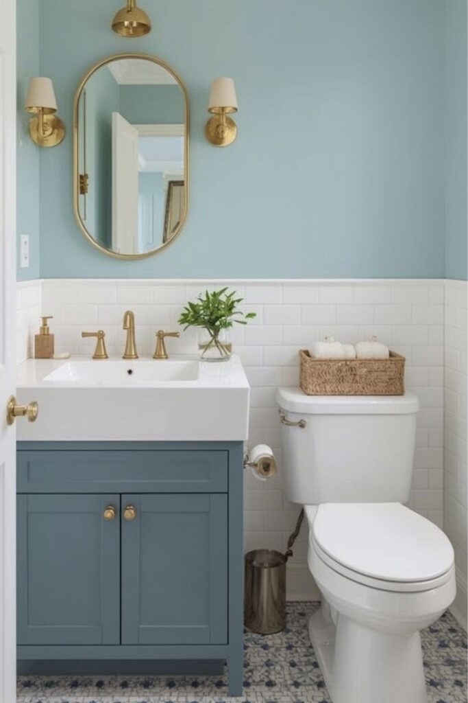 light blue vanity bathroom ideas