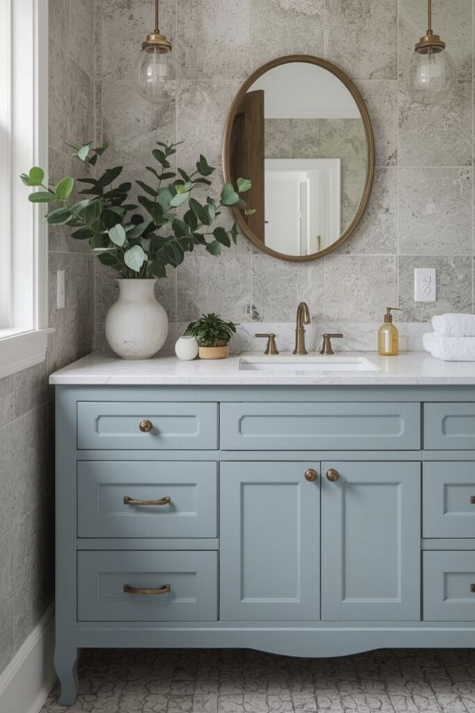light blue vanity bathroom ideas