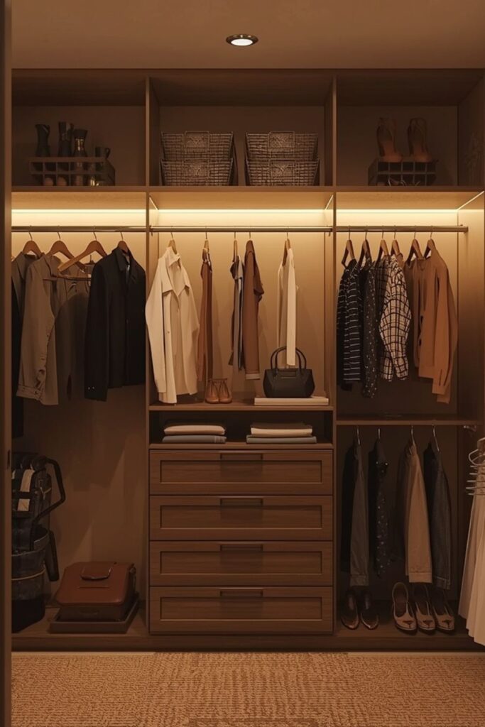Lighting And Small Closet Storage Ideas Pinterest