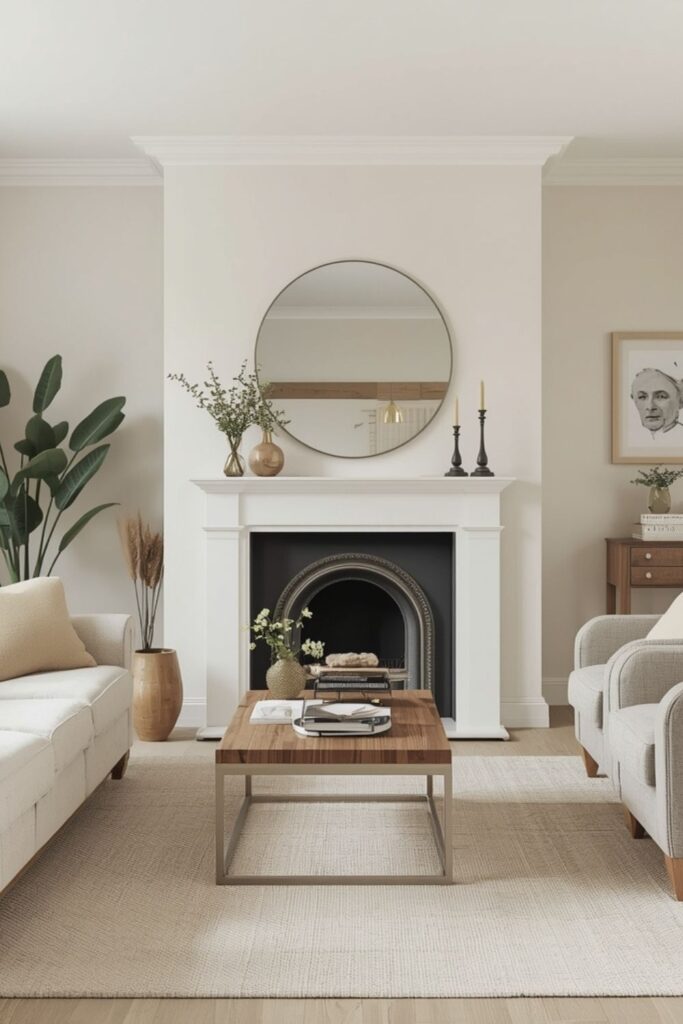 Neutral Colors for Minimalist Living Room Design Ideas In UK Style