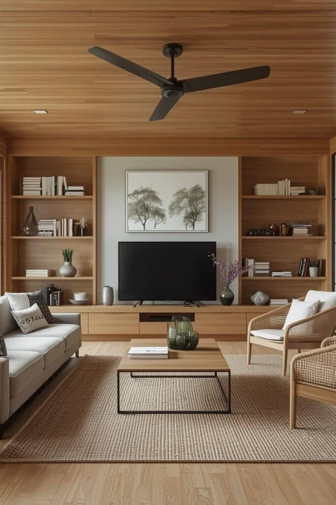 Modern Japanese Living Room Interior: Bring Nature Inside
