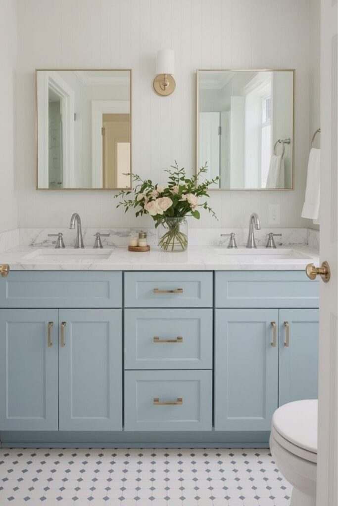 light blue vanity bathroom ideas