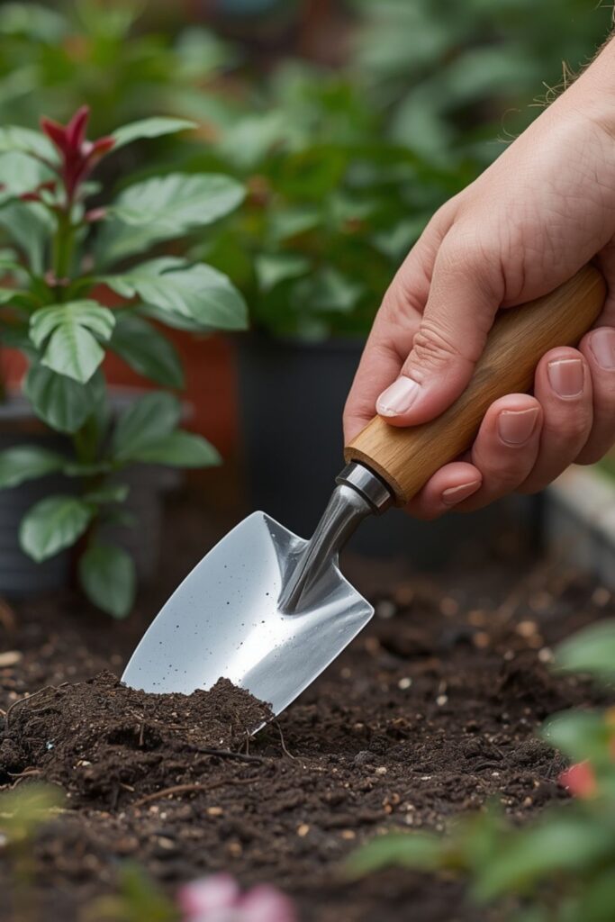 Compact Hand Trowel For Planting