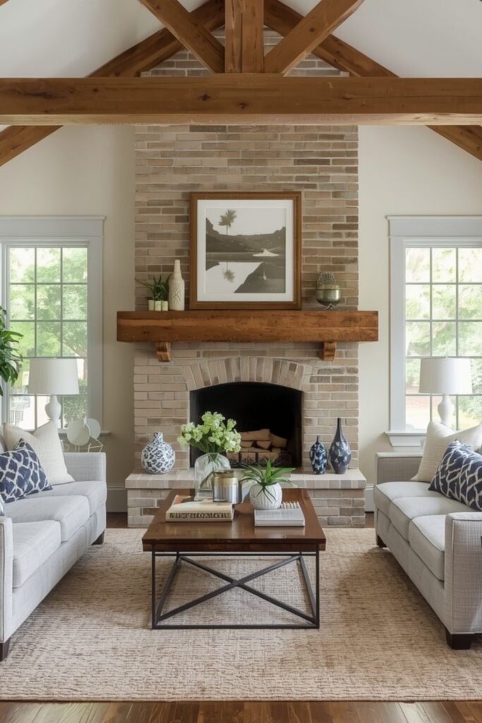 Add a Rustic Touch With Wood Beams And Accents