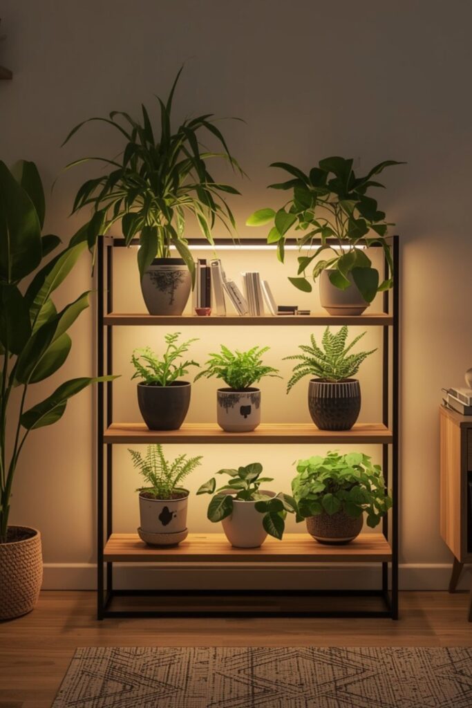 LED-Integrated Stands For Modern Indoor Plant Stand Ideas