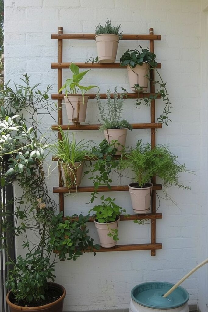 DIY Vertical Frames For Simple Vertical Garden Ideas For Small Balcony