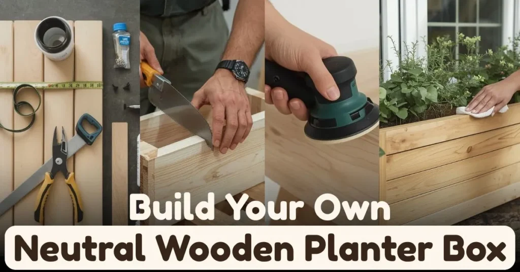 Build Your Own Neutral Wooden Planter Box
