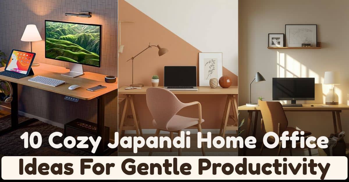 Cozy Japandi Home Office Ideas